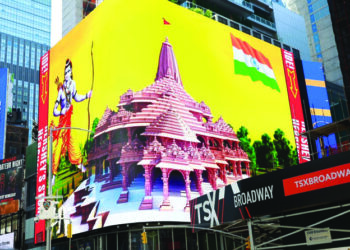 Lord Ram’s image displayed at iconic Times Square to celebrate Ram Temple ‘Bhoomi Poojan’ in Ayodhya
