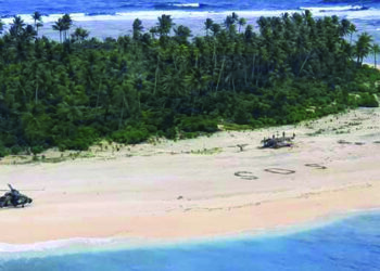3 men rescued from Pacific island after writing SOS sign in sand
