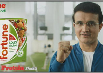 Former Indian cricket captain Sourav Ganguly bats for Fortune Soya Badi