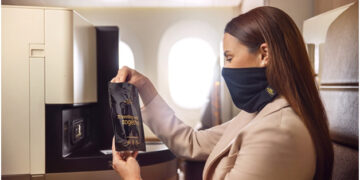 COVID impact:  Etihad Airways offers microbe barrier face protection for premium passengers
