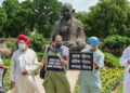 Opposition parties conduct silent protest march in Parliament over farm Bills