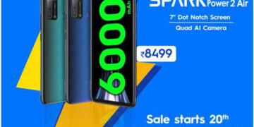 TECNO launches SPARK Power 2 Air at Rs 8,499 for non-stop entertainment