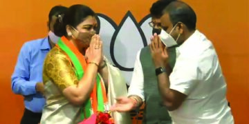 Star power: Kushboo, writer Madhan Ravichandran and IRS Officer Saravanan Kumaran join BJP