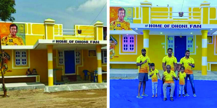 Dhoni Responds to Die-hard CSK’s Fan Who Painted Thala’s Portrait on House