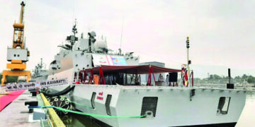 Indigenously Built Anti-Submarine Warfare Corvette “INS Kavaratti” commissioned into Indian Navy