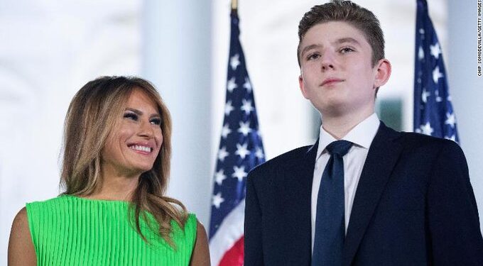 Trump’s son Barron tested positive for COVID-19, reveals Melania