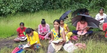 Group of 25 students trek to hilltop to access internet for online classes