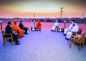 UAE foreign minister reviews progress on construction of first Hindu temple in Abu Dhabi