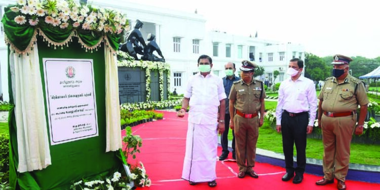 TN CM unveils Martyrs Memorial at state police HQ