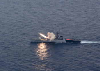 Navy test-fires missile as part of military drill in Bay of Bengal