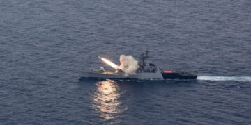 Navy test-fires missile as part of military drill in Bay of Bengal