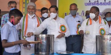 Pondy govt rolls out free breakfast scheme for school students named after Karunanidhi