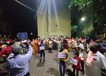 Peters Colony residents observe “Candle Light Vigil”,  vow to save green campus
