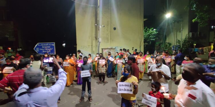 Peters Colony residents observe “Candle Light Vigil”,  vow to save green campus