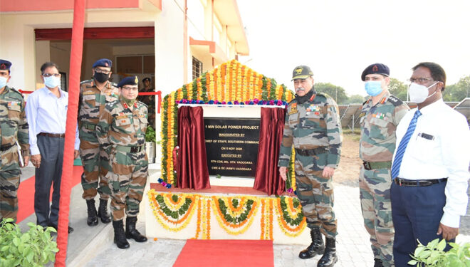 Chief of Staff of Southern Command visits Air Defence Brigade and EME School at Vadodara