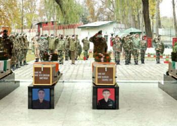 Army pays tributes to bravehearts martyred in the line of duty during Pakistani firing at LoC