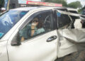 On way to Vel Yatra, Kushboo Sundar escapes unhurt in car accident