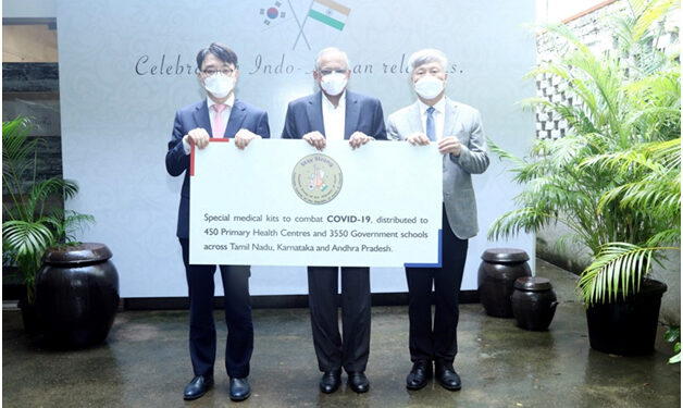 Consulate General of Republic of Korea, Srinivasan Services Trust donate 4,000 medical kits to PHC and Govt Schools in South India