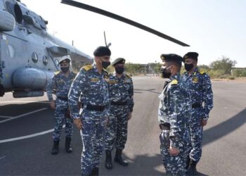 Chief of the Naval Staff Admiral Karambir Singh visits INS Dwarka in Okha