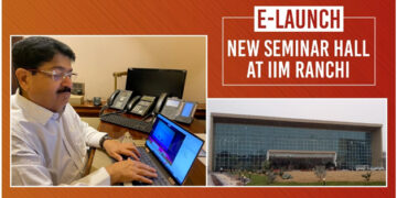 RS MP Parimal Nathwani e-inaugurates world-class seminar hall of IIM Ranchi 