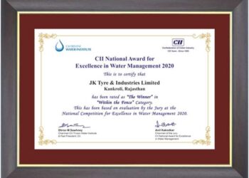  JK Tyre’s Kankroli Plant wins CII’s National Water Award, Chennai Plant bags ‘Excellent Energy Efficient Unit’ Recognition
