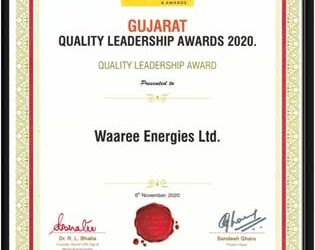 Waaree bags World Federation of Marketing Professionals’ Gujarat Quality Leadership Award