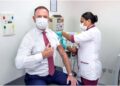 Leader par excellence: Tony Douglas, Etihad’s Group Chief Executive Officer, takes COVID-19 vaccine