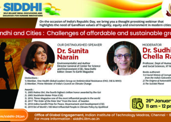 Dr. Sunita Narain, Padma Shri Awardee to speak on ‘Gandhi and Cities’ in IIT-M Webinar on Republic Day