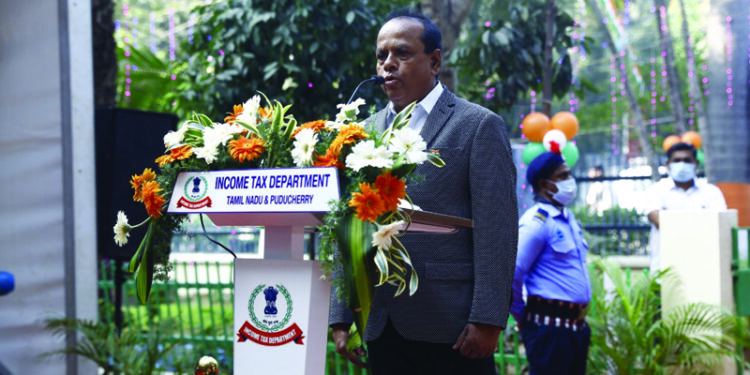 Principal Chief Commissioner of I-Tax unfurls tricolour in Chennai to mark 72nd Republic Day