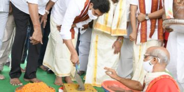 Andhra Pradesh: Jagan lays foundation for rebuilding 9 temples; TDP dubs it as diversionary tactic