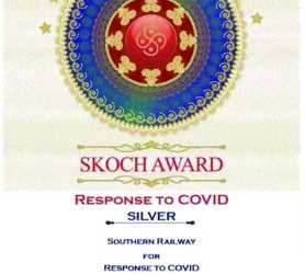 Southern Railway bags Silver in SKOCH Awards for Excellence in Response to COVID-19