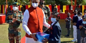 Gujarat Governor Acharya Devvrat visits Bhuj Military Station on Saturday
