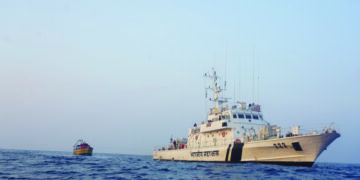 ICG saves 5 fishermen at Sea off Karaikal
