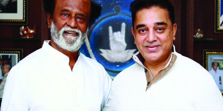 MNM Chief Haasan calls on his long-time friend Superstar Rajinikanth