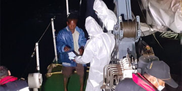 ICG rescues seven fishermen as boat catches fire off Gujarat coast