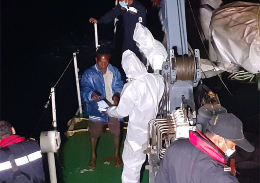 ICG rescues seven fishermen as boat catches fire off Gujarat coast