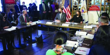 Indian-American businesswoman attends round table with VP Harris