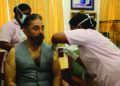 Haasan receives first dose of COVID-19 vaccine at SRMC