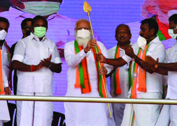 Modi slams Cong-DMK for “anti-women” mindset, dubs Raja ”outdated 2G missile”
