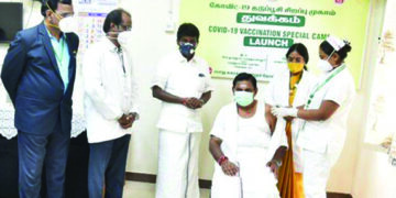 TN CM takes first dose of Covaxin, advises people to take jab, observe SOP