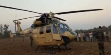 Army chopper with officers makes emergency landing at Nadiad in Kheda district
