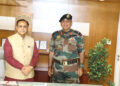 Maj Gen Arvind Kapoor, ADG, Gujarat NCC DTE makes courtesy call of Gujarat CM, Education Minister