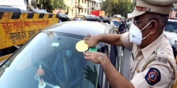 Ahmedabad police introduces color-coded stickers for those exempted from night curfew