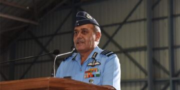 IAF SWAC AOC-in-Chief Air Marshal SK Ghotia visits Air Force Station at Jamnagar