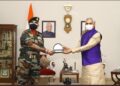ADG of NCC Directorate Gujarat, Dadra and Nagar Haveli, Daman and Diu calls on Gujarat Governor