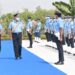 Air Marshal SK Ghotia, AOC-In-Chief, SWAC receives Guard of Honour at Gandhinagar