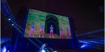 An epic reveal of the new IPL 2021 Jersey for Rajasthan Royals at their home stadium
