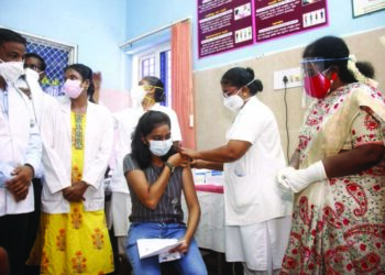 Lt Governor Dr Tamilisai launches vaccination for 18-44 years at ESI hospital