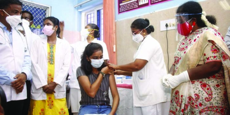 Lt Governor Dr Tamilisai launches vaccination for 18-44 years at ESI hospital