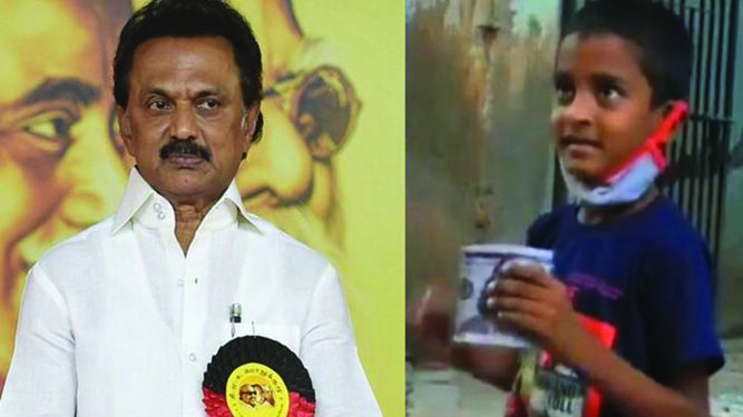 Wheels of fortune visits Madurai kid for donating his piggy bank to CM’s relief fund